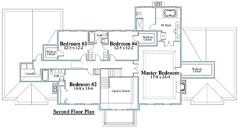 colonial home 2nd floor plan
